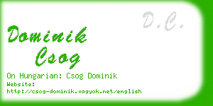 dominik csog business card